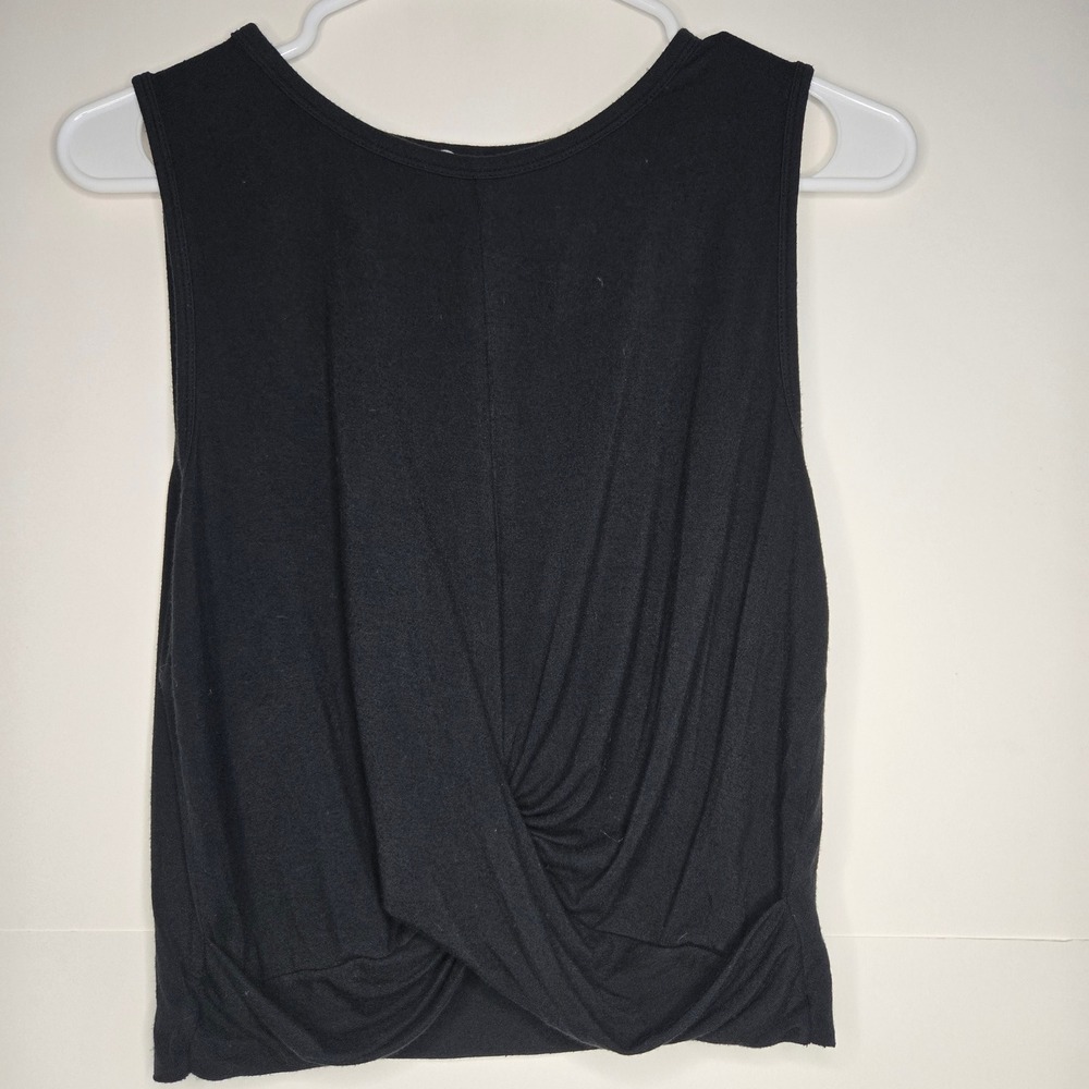 Alo Yoga Black Twist Front Sleeveless Tank Top Medium W7089R